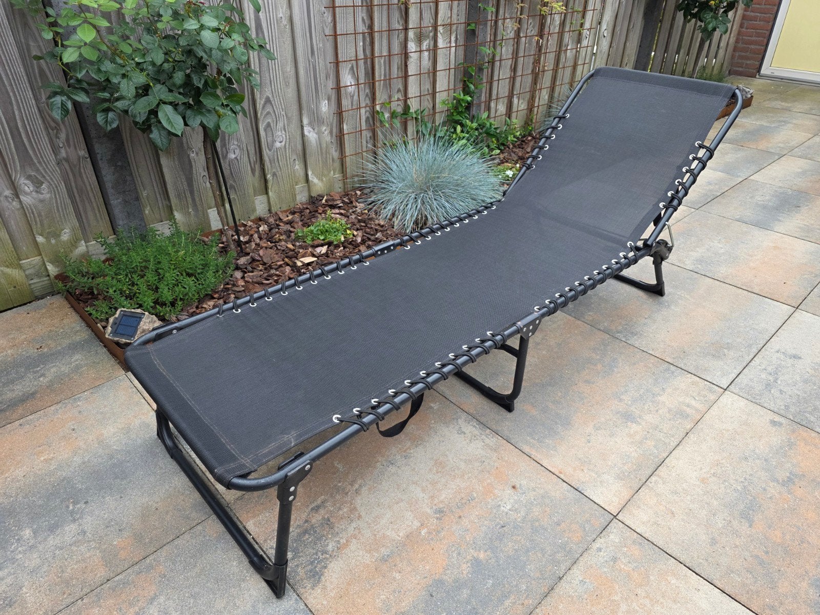 ligbed, Tuin en Terras, Ophalen, Zo goed als nieuw, Aluminium, Inklapbaar