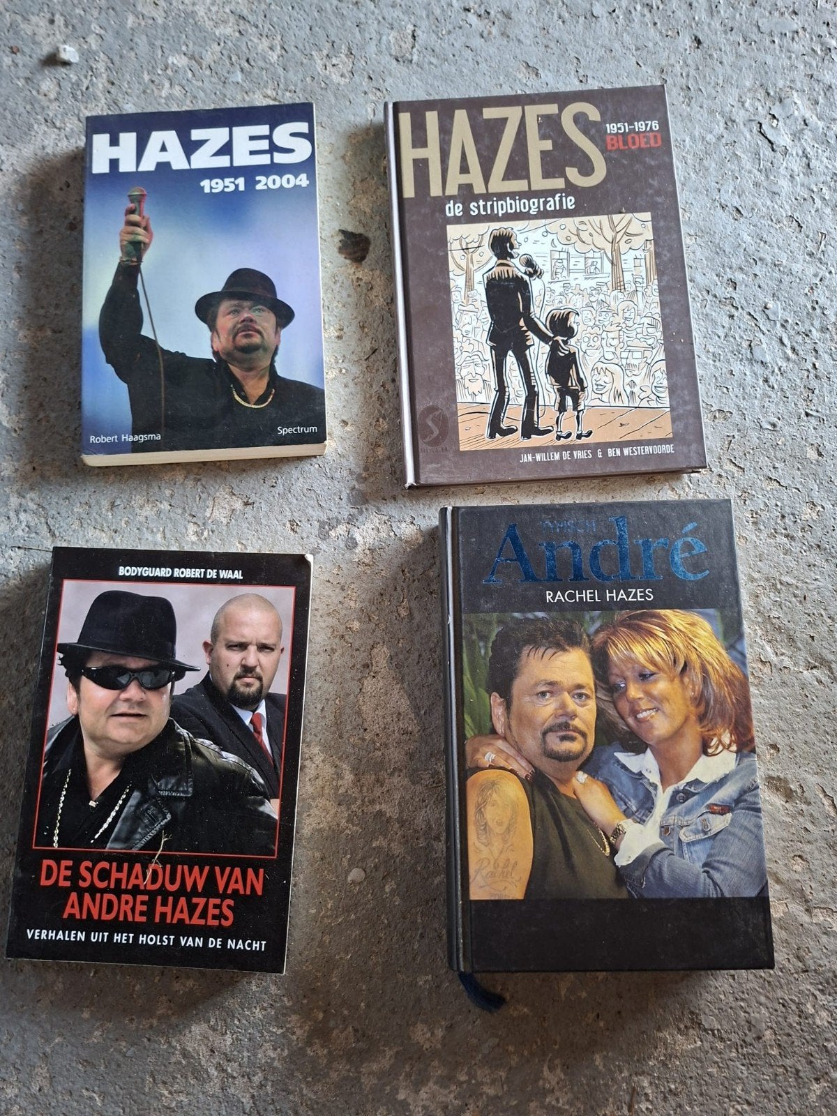 Diverse boeken over André Hazes - Biografieën en meer, Boeken, Literatuur, Ophalen of Verzenden, Gelezen, Nederland