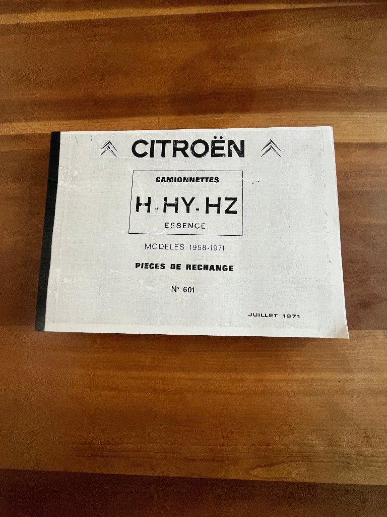 instructie Citroen Camionnettes H, HY,HZ 1958-1971, Ophalen of Verzenden