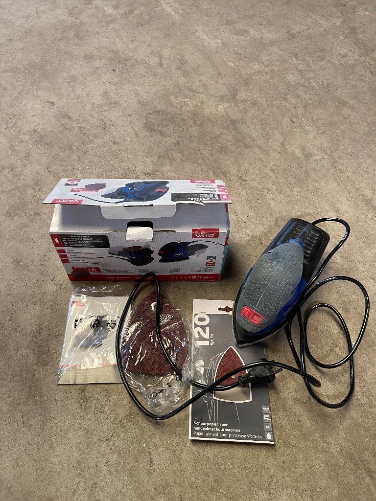Varo Palm Sander VAR10044/18 - Zo goed als nieuw, Ophalen, Zo goed als nieuw, Minder dan 600 watt, Vlakschuurmachine