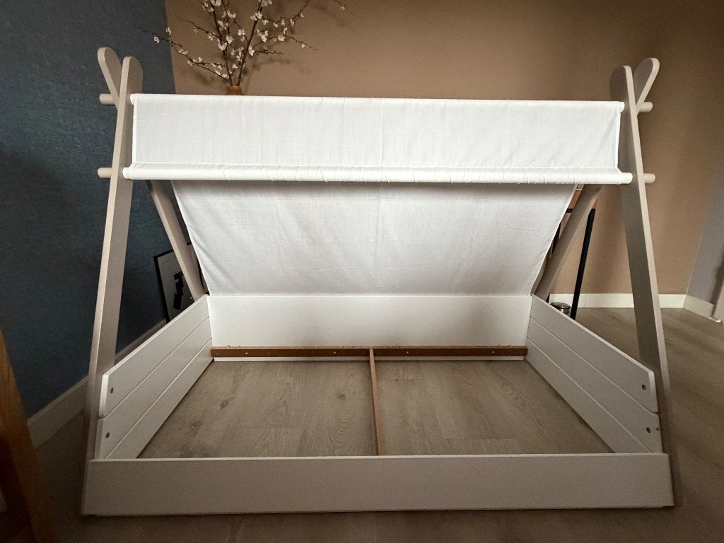 Stoer peuterbed (incl. lattenbodem), Ophalen, 85 tot 100 cm, 140 tot 160 cm, Zo goed als nieuw