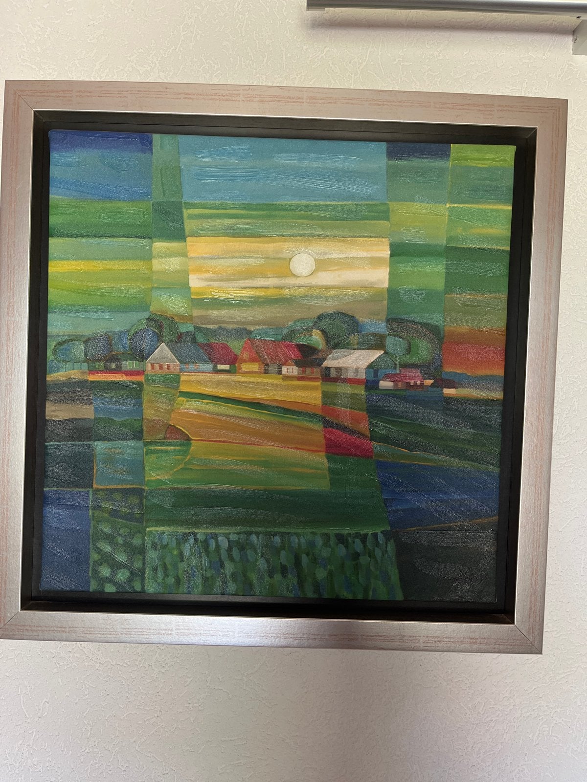 Twee ton Schulte look-a-like canvassen met zilverkleurige li, Antiek en Kunst, Ophalen