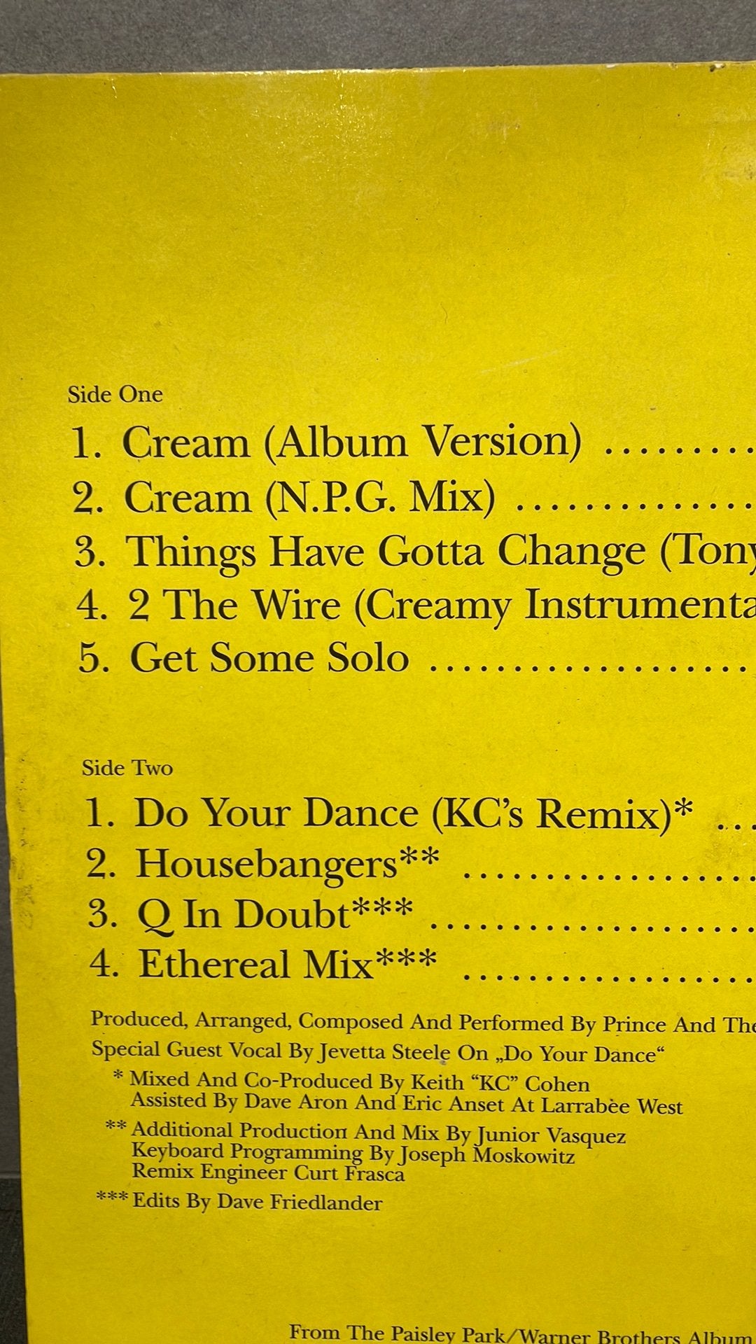Prince and The New Power Generation— Cream, Electronic Rock, Ophalen of Verzenden, Zo goed als nieuw, 12 inch