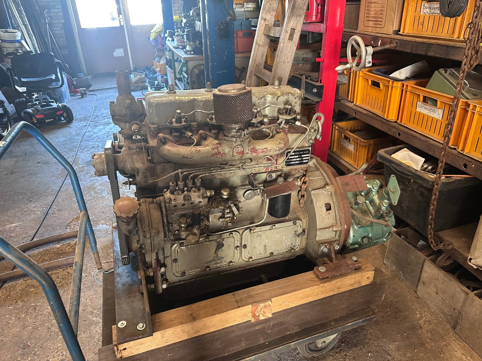 K4100 Weifang dieselmotor 1500rpm 45pk hydr prm265 1:3 kk, Ophalen, Motor en Techniek, Motorboot