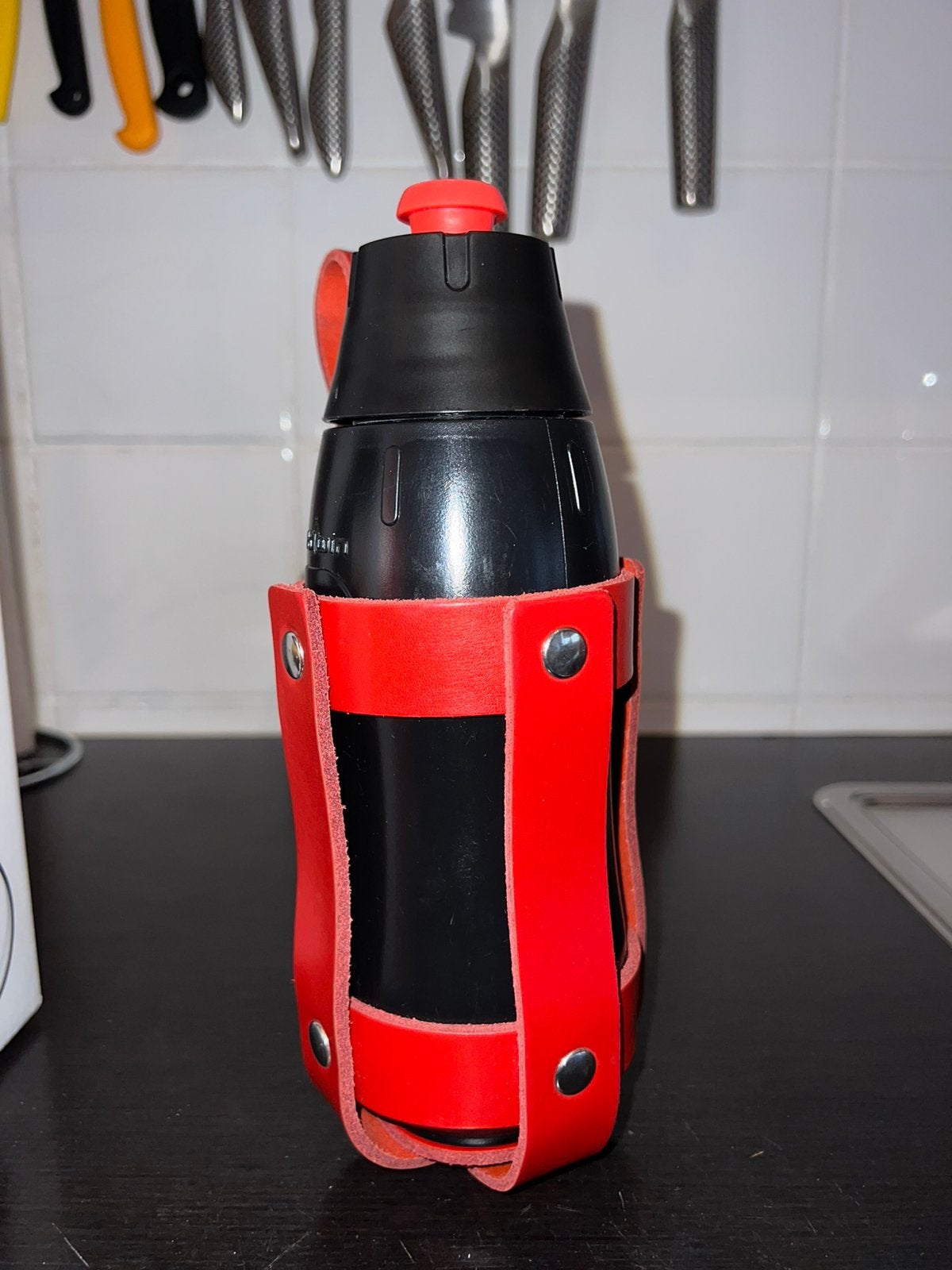 Bidon in leren holster, NIEUW, Ophalen, Zo goed als nieuw