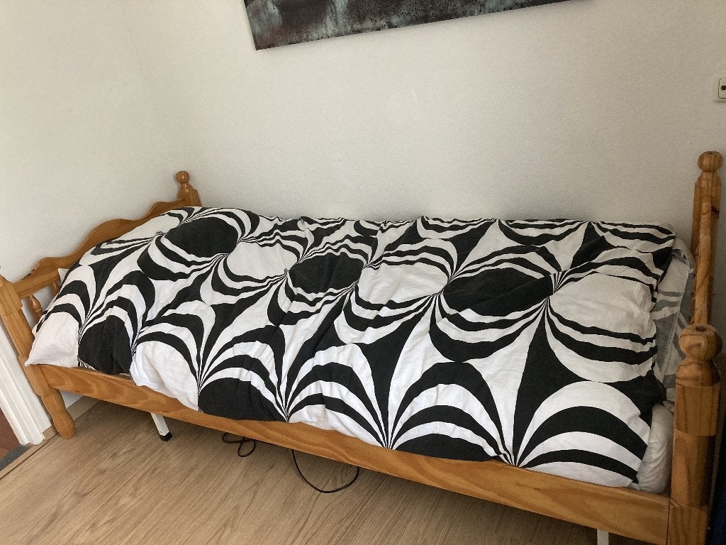 1 persoonsbed, Huis en Inrichting, Slaapkamer | Bedden, Ophalen, Gebruikt, 90 cm, Eenpersoons