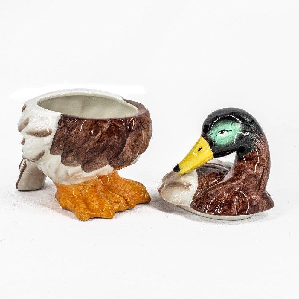 Aardewerk opbergdoos met deksel eend, Huis en Inrichting, Woonaccessoires | Stolpen, Nieuw, Steen/keramiek, Met deksel, Ophalen of Verzenden