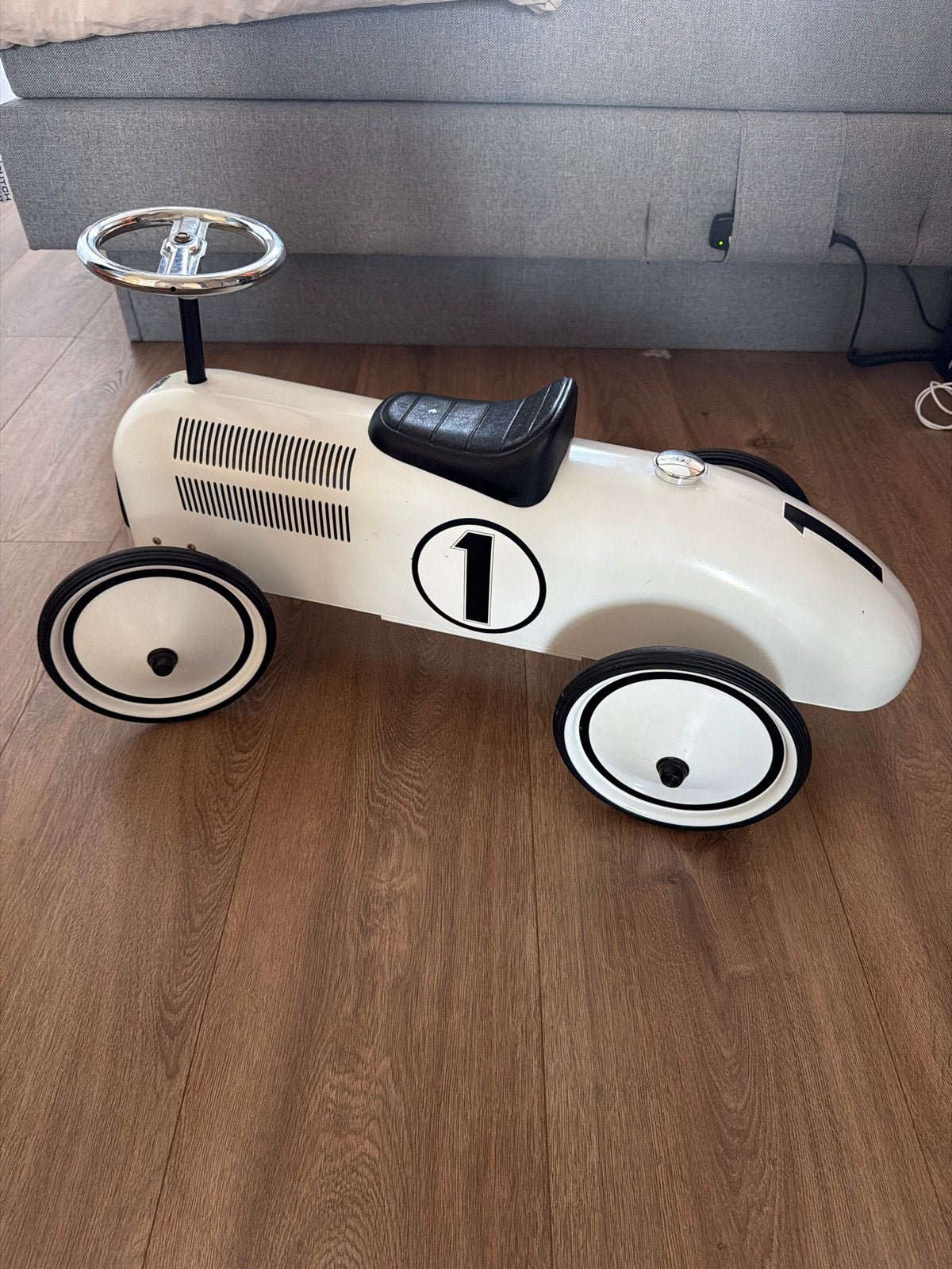 Retro Roller Loopauto Wit, Ophalen, Gebruikt, Loopvoertuig