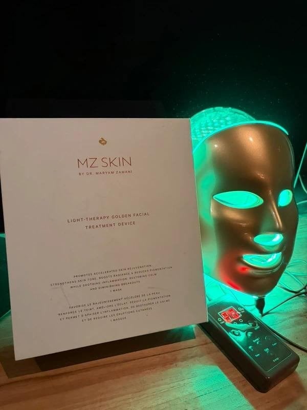 LED masker tegen pigmentvlekken MZ SKIN Dr. Maryam Zamani, Ophalen of Verzenden, Zo goed als nieuw, Gehele gezicht, Verzorging