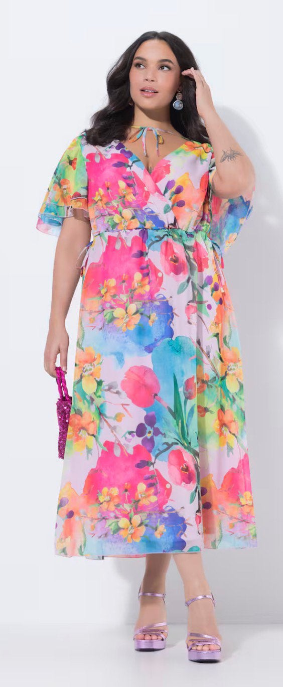 Ulla Popken jurk 46/48, Kleding | Dames, Ophalen of Verzenden, Zo goed als nieuw, Blauw, Jurk
