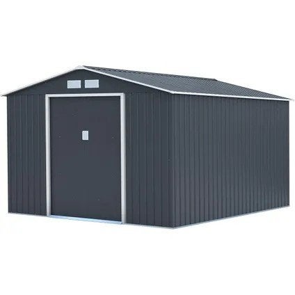 Nieuwe metalen tuinhuis Vegas 8,84 m², Tuin en Terras, Ophalen, 200 tot 400 cm, 250 tot 500 cm, Schuur