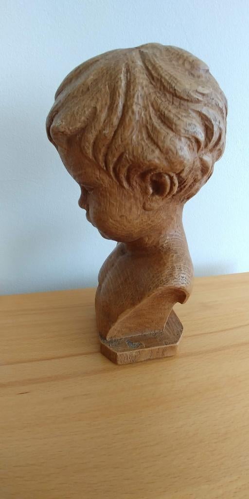 kinderhoofdje jongenskopje ceracast beeldje 22 cm, Ophalen of Verzenden, Zo goed als nieuw