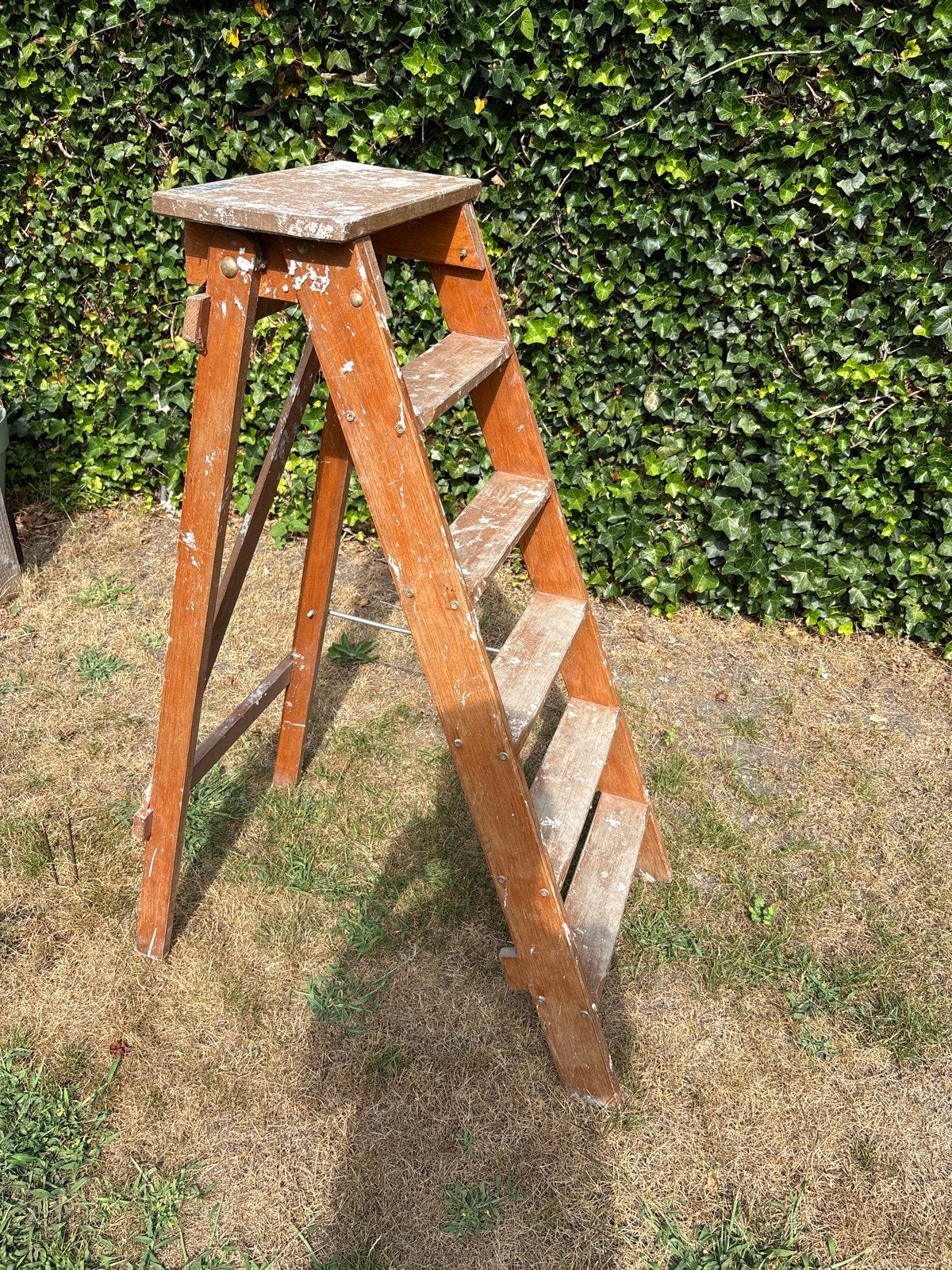 Vintage houten trap Van Heuveln Groningen, Ophalen, Gebruikt, Trap, Opvouwbaar of Inschuifbaar