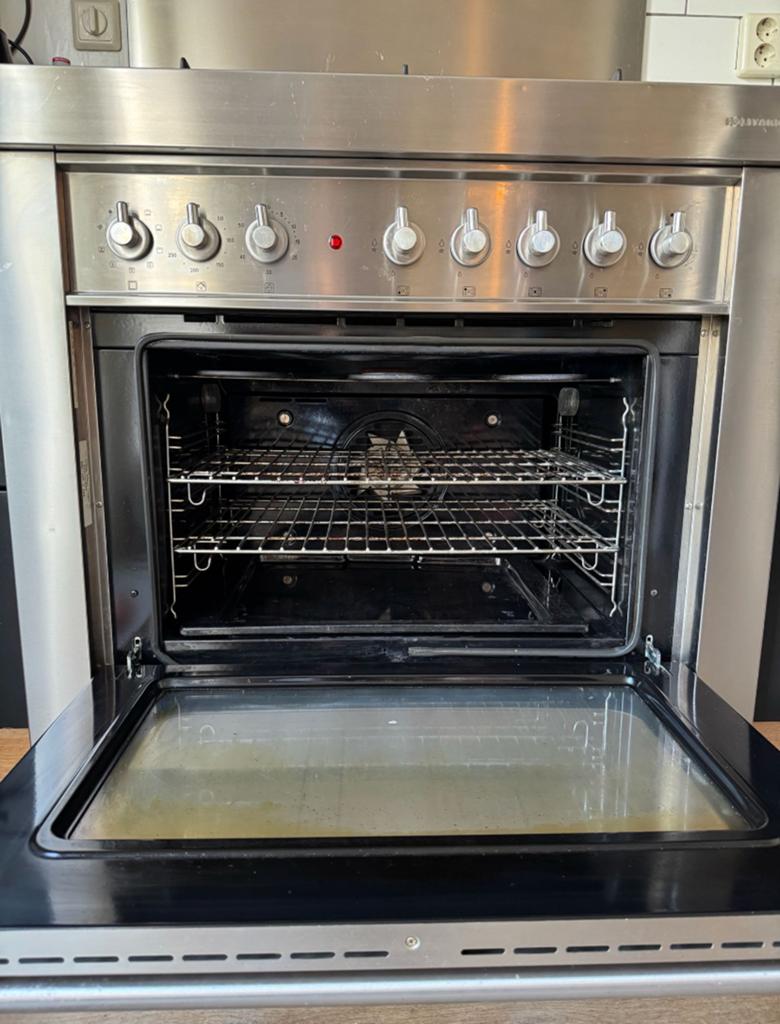 Combi gasoven en kookplaat - Solitaire - Spoed!, Witgoed en Apparatuur, Fornuizen, Ophalen, Gebruikt, Hete lucht, 60 cm of meer