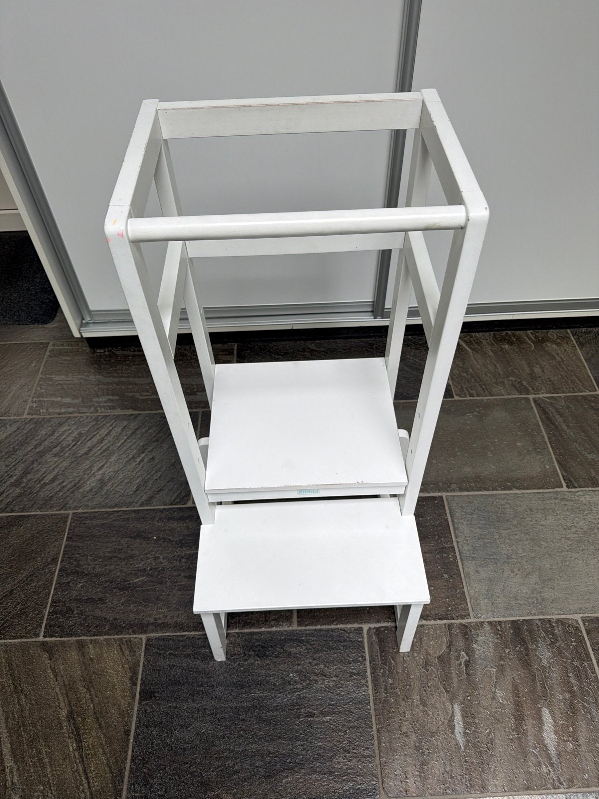 Witte kliptrap/leertoren voor kinderen - Keukenhulp, Ophalen of Verzenden, Gebruikt