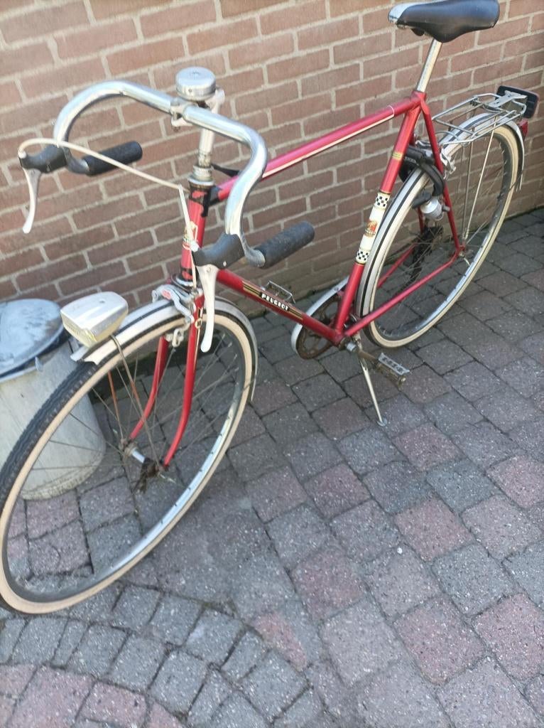 Vintage peugeot race fiets oldtimer, 59 cm of meer, Ophalen