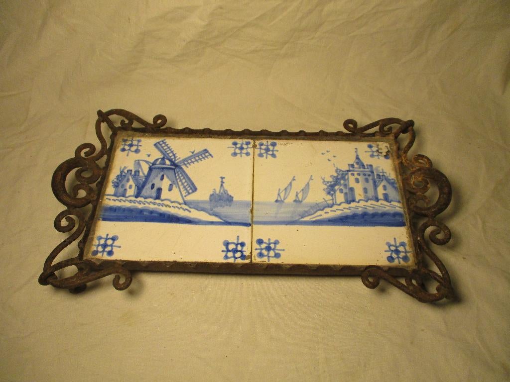 antiek onderzetter van oa tegels, Ophalen of Verzenden, Glas of Kopje