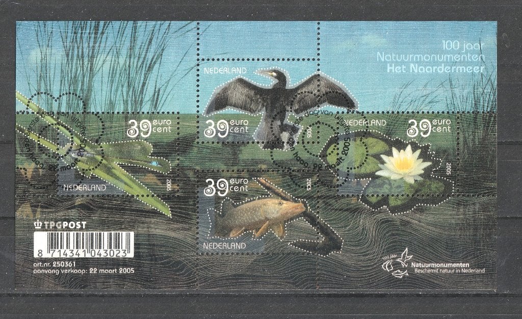 62 M Blok 2335 Natuurmonumenten 2005, Verzenden, Na 1940, Gestempeld