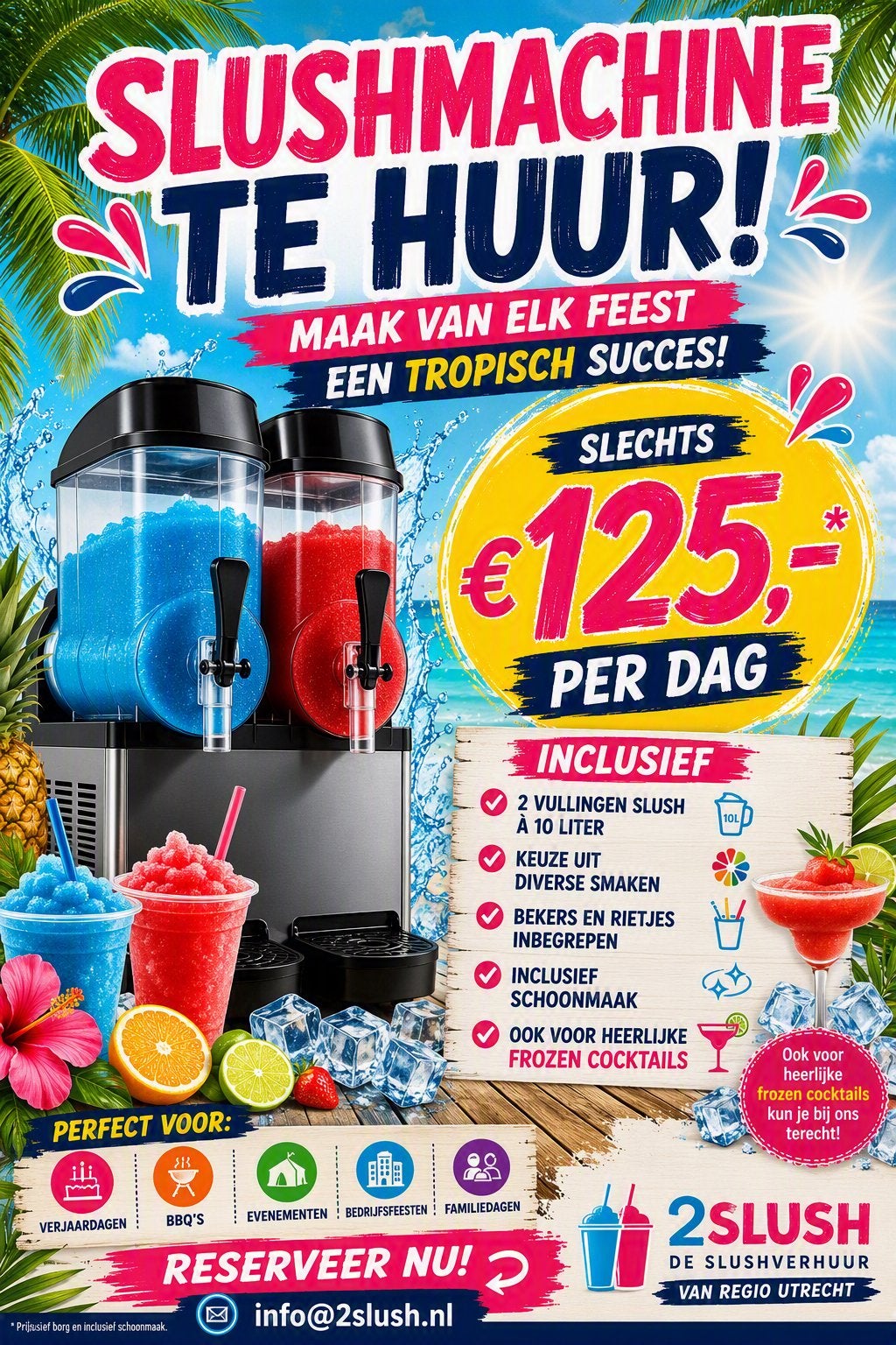 Slushmachine huren regio Utrecht, Ophalen, Zo goed als nieuw, Verjaardag
