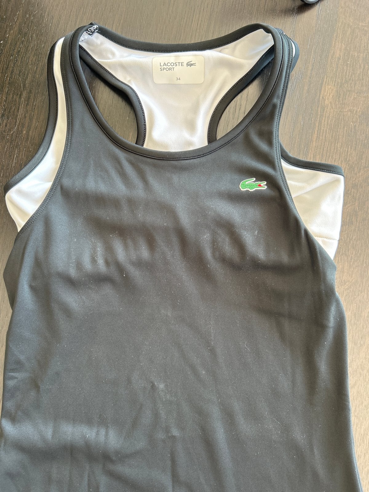 Lacoste Sport Jurk Zwart/Wit Maat 34 (XS), Overige merken, L00, Ophalen of Verzenden, Zo goed als nieuw