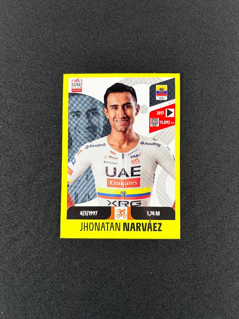Jhonatan Narváez Panini Tour de France 2026 Sticker UAE, Verzenden, Zo goed als nieuw, Overige sporten, Poster, Plaatje of Sticker