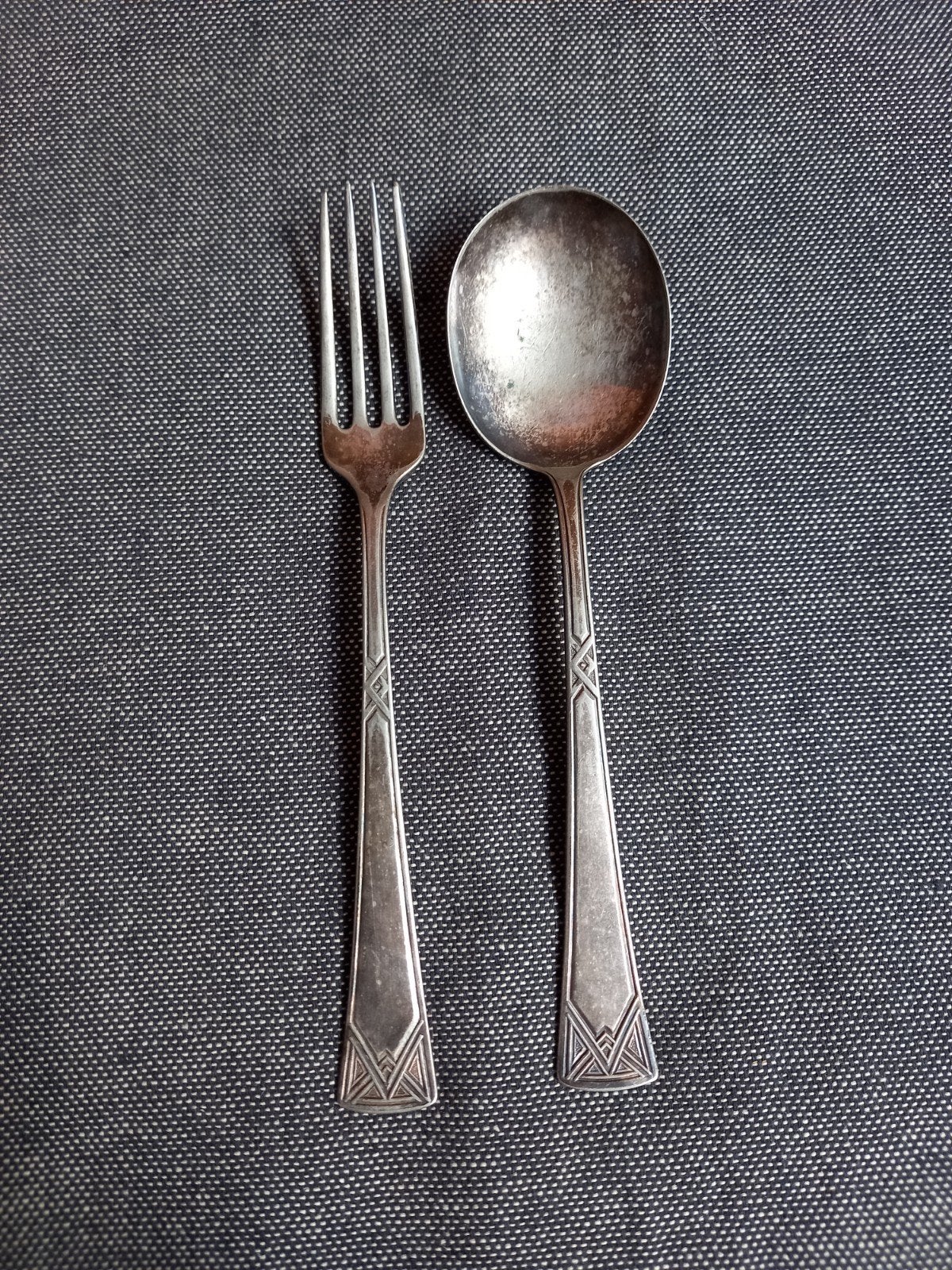 Art Deco vork en lepel., Ophalen of Verzenden