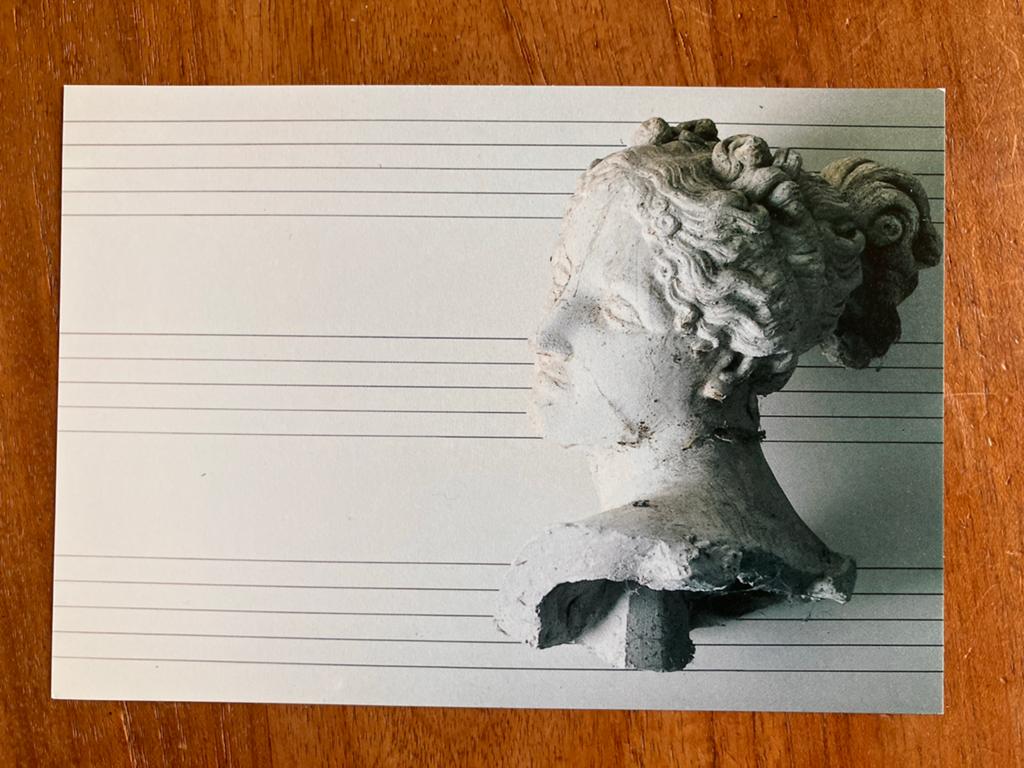 Letizia Volpi 1990. Untitled. Buste op notenbalk, Ophalen of Verzenden, 1980 tot heden, Ongelopen, Muziek