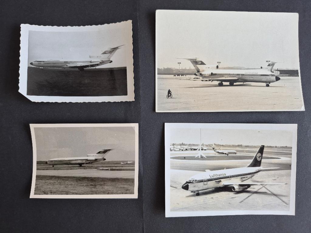 4 originele foto's van Lufthansa toestellen (LU18), Ophalen of Verzenden, Gebruikt, Kaart, Foto of Prent