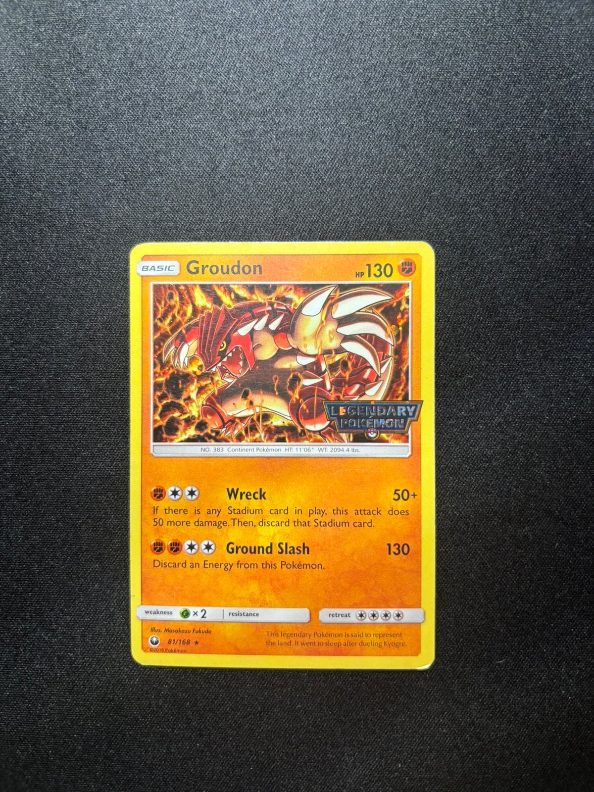 Groudon holo 81/168, Ophalen of Verzenden, Zo goed als nieuw