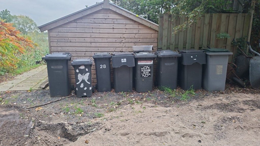 afvalcontainers, 40 liter of meer, Ophalen, Gebruikt, Kunststof