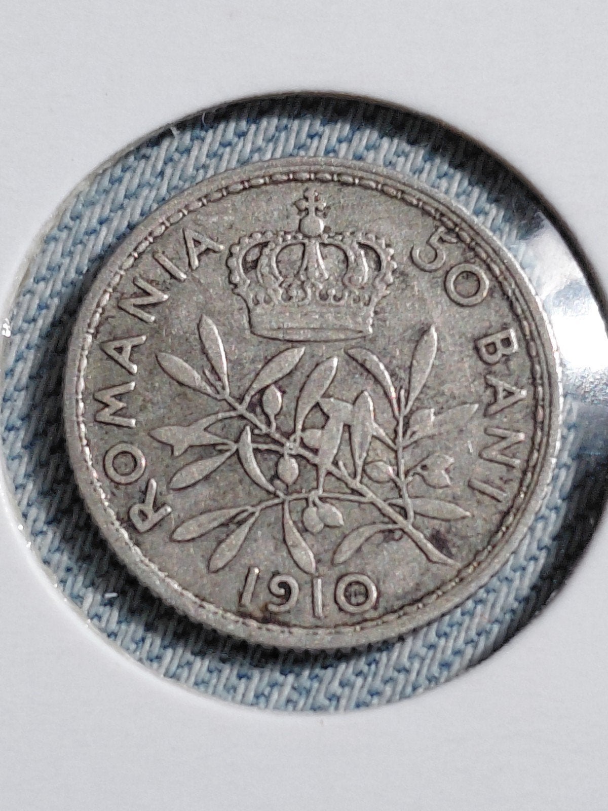 Roemenië 50 Bani 1910 Carol I  - Zilver, Verzenden, Overige landen, Losse munt, Zilver