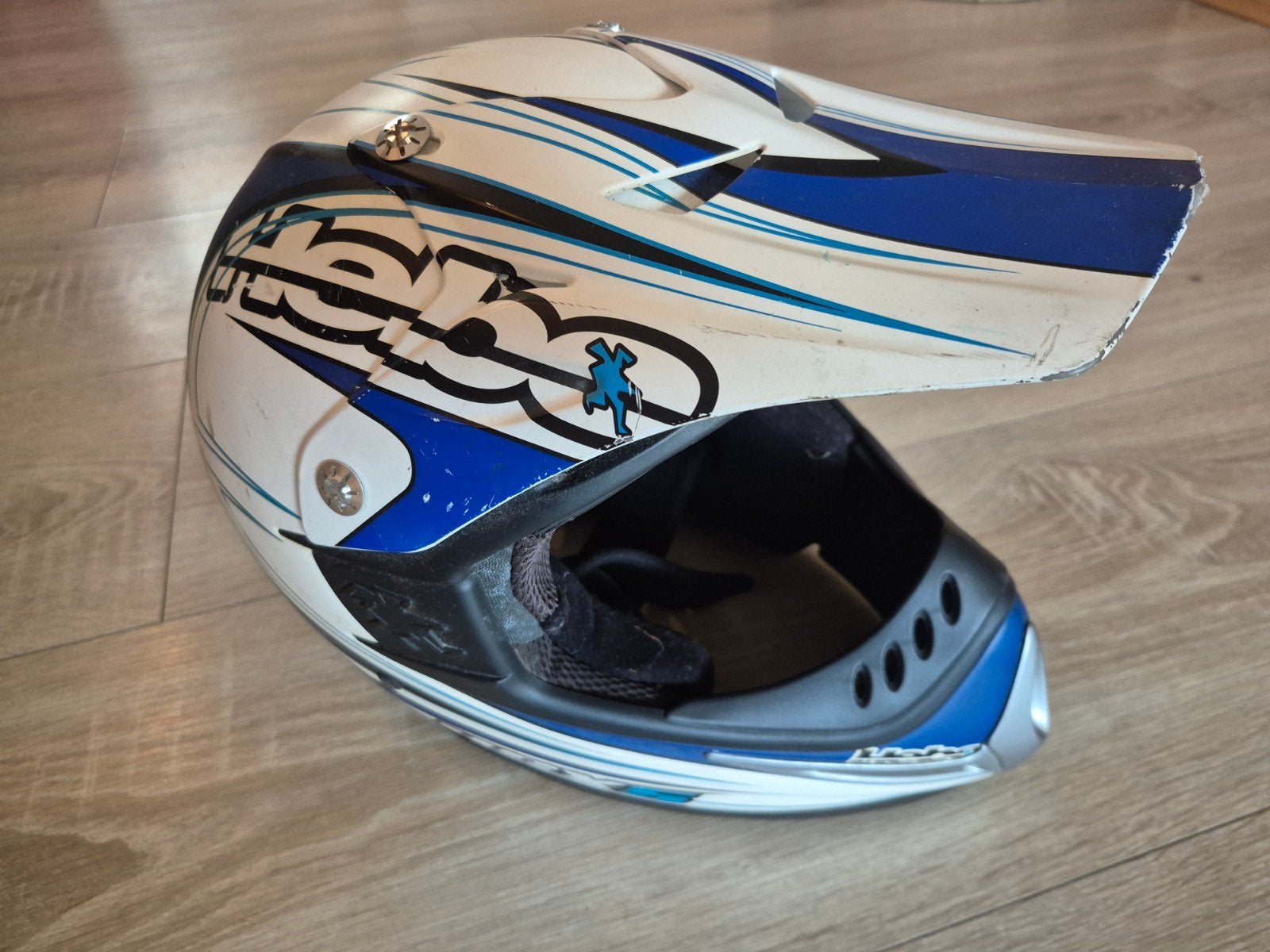 Hebo HSX 5 Offroadhelm - XS- Wit/Blauw, Overige merken, XS, Kinderen, Offroadhelm