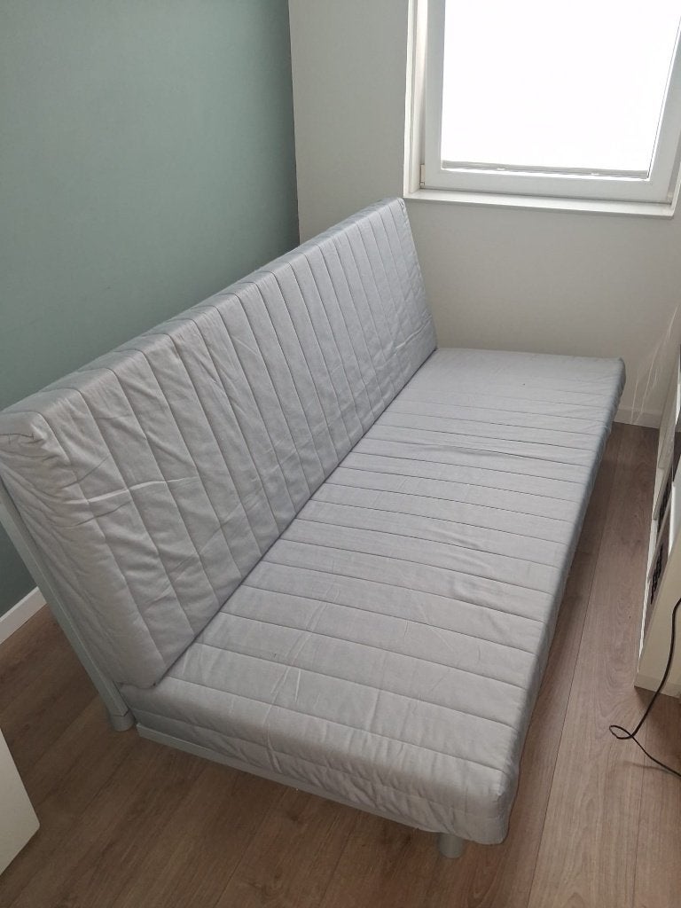 Slaapbank 140x200 ikea, Ophalen, Tweepersoons, 140 cm, Zo goed als nieuw