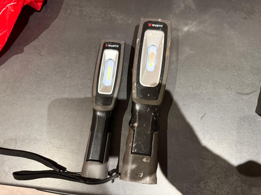Wurth 2x werklamp led ergo power compact en boost, Ophalen of Verzenden, Zo goed als nieuw, Batterij