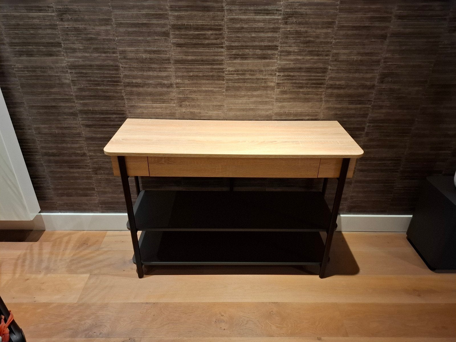 Moderne console tafel met lade en planken, Huis en Inrichting, Ophalen, Zo goed als nieuw, 75 cm of meer, Modern
