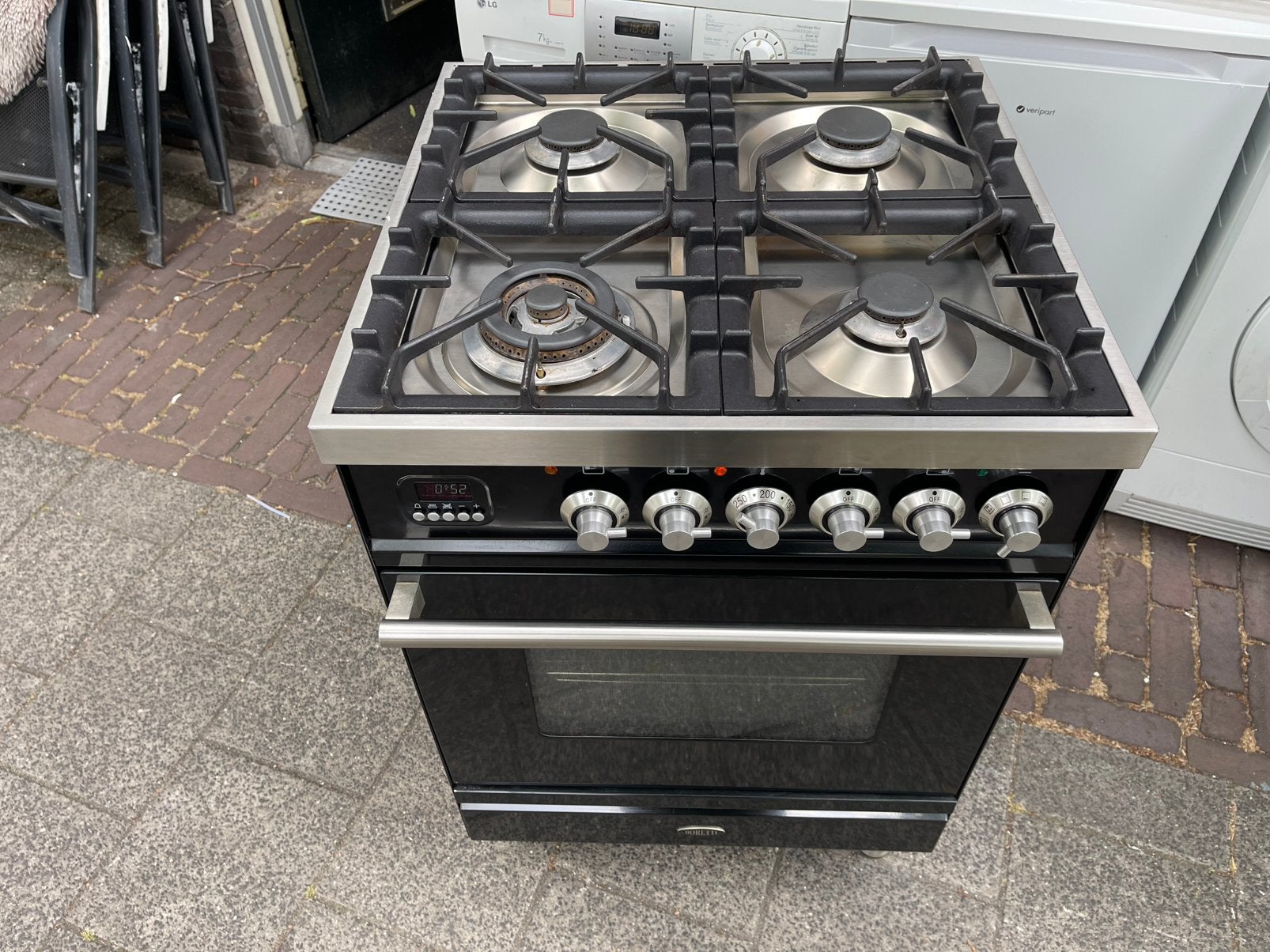 Te koop boretti gasfornuis vaste prijs, Witgoed en Apparatuur, Fornuizen, Gas, Vrijstaand, 85 tot 90 cm, 4 kookzones
