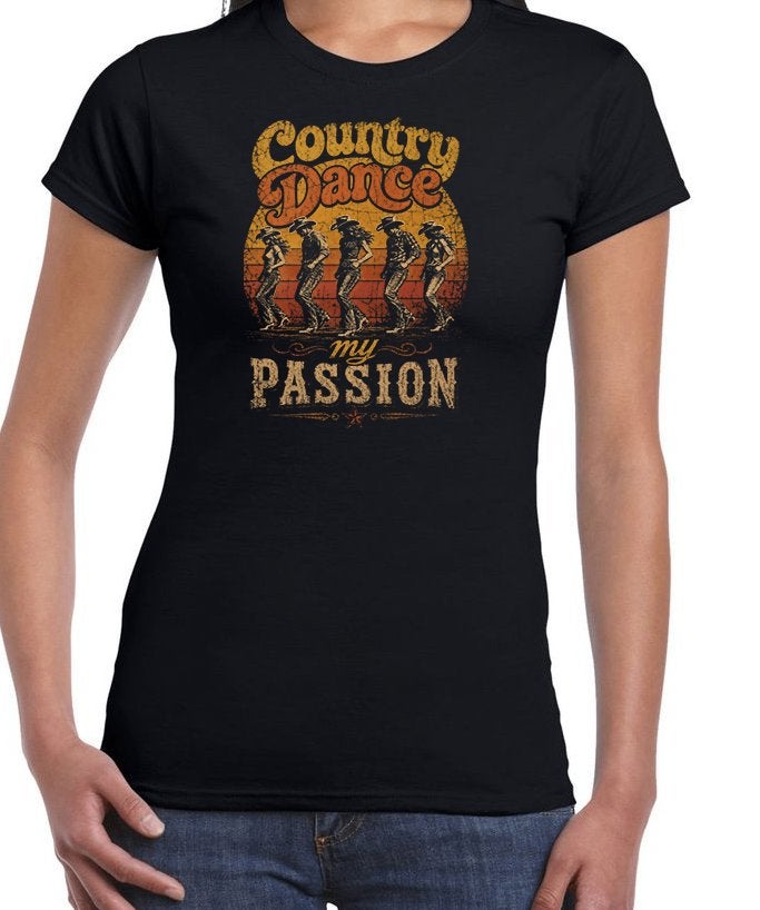 Country dance my passion, Zwart, Maat 46/48 (XL) of groter, Nieuw, Ophalen of Verzenden