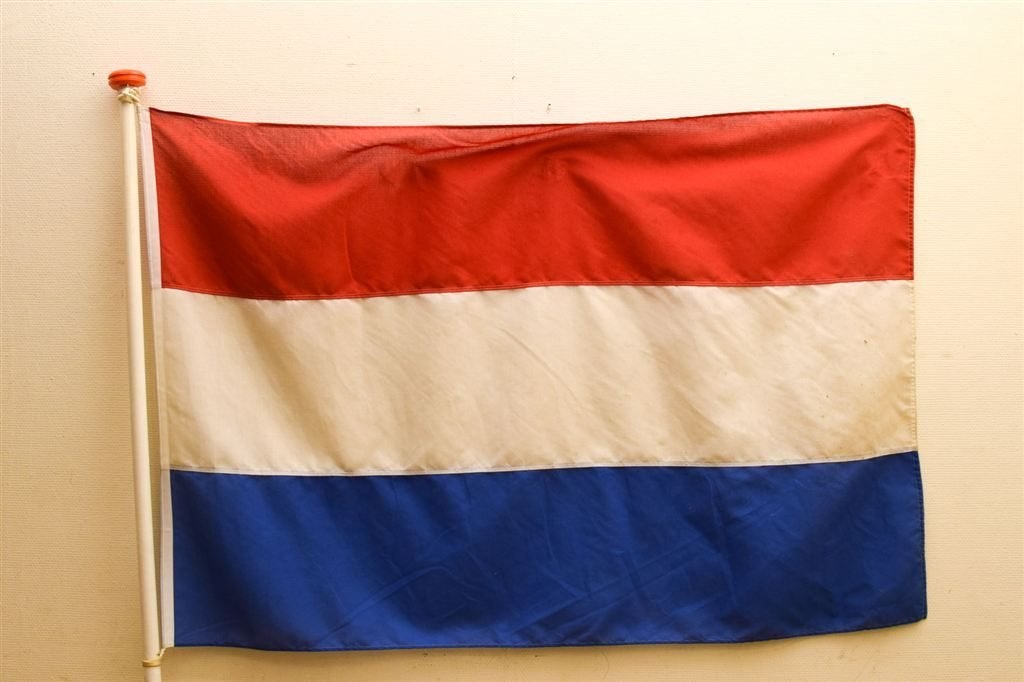 Nederlandse vlag met vlaggenstok 51076, Ophalen of Verzenden, Gebruikt