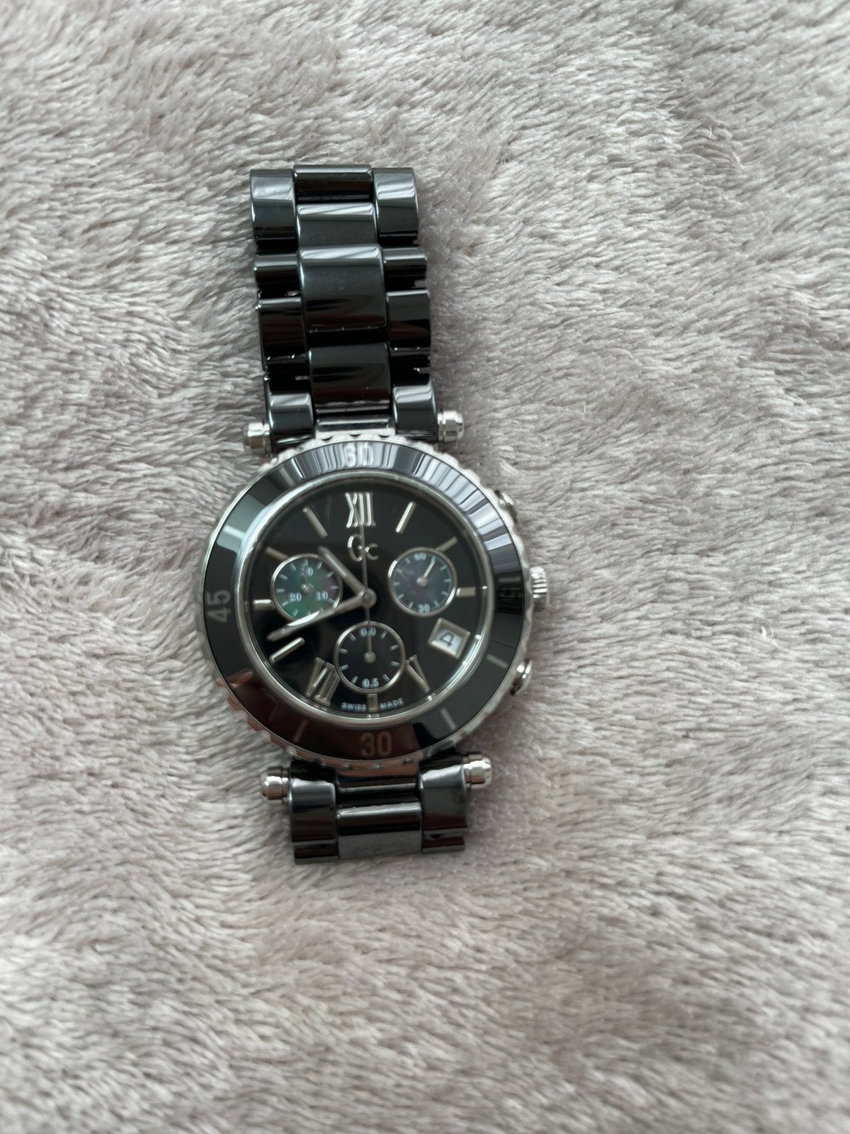 Gc guess collection horloge zwart origineel, Ophalen of Verzenden, Zo goed als nieuw, Staal, Overige merken