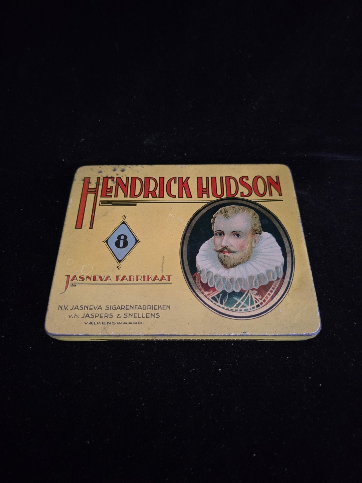 Sigarenblik Hendrick Hudson Jasneva fabrikaat Valkenswaard, Ophalen of Verzenden, Gebruikt, Overige