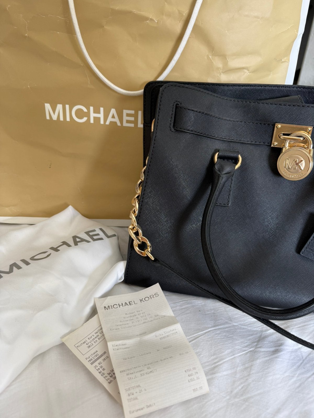 Michael Kors tas, Ophalen of Verzenden, Zo goed als nieuw, Zwart, Handtas