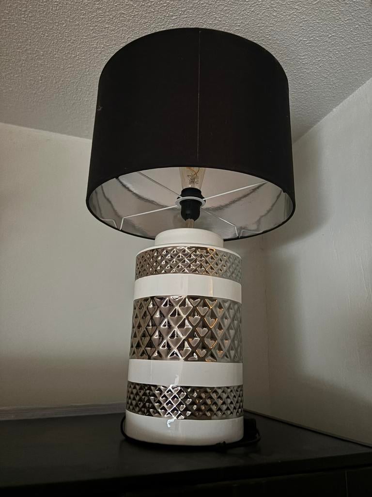Richmond tafellamp, Ophalen, Zo goed als nieuw, Glas, Minder dan 50 cm