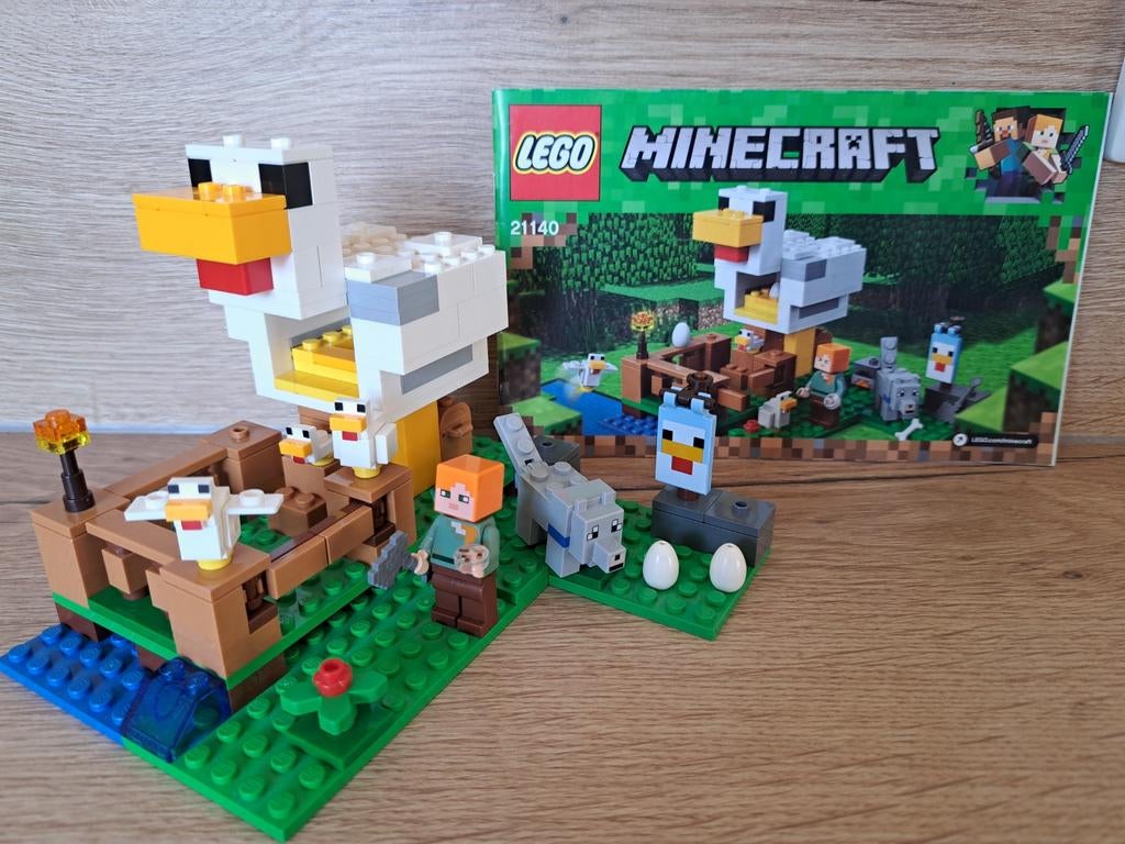 Lego 21140 Minecraft The Chicken Coop (compleet), Compleet, Gebruikt, Minecraft, Lego