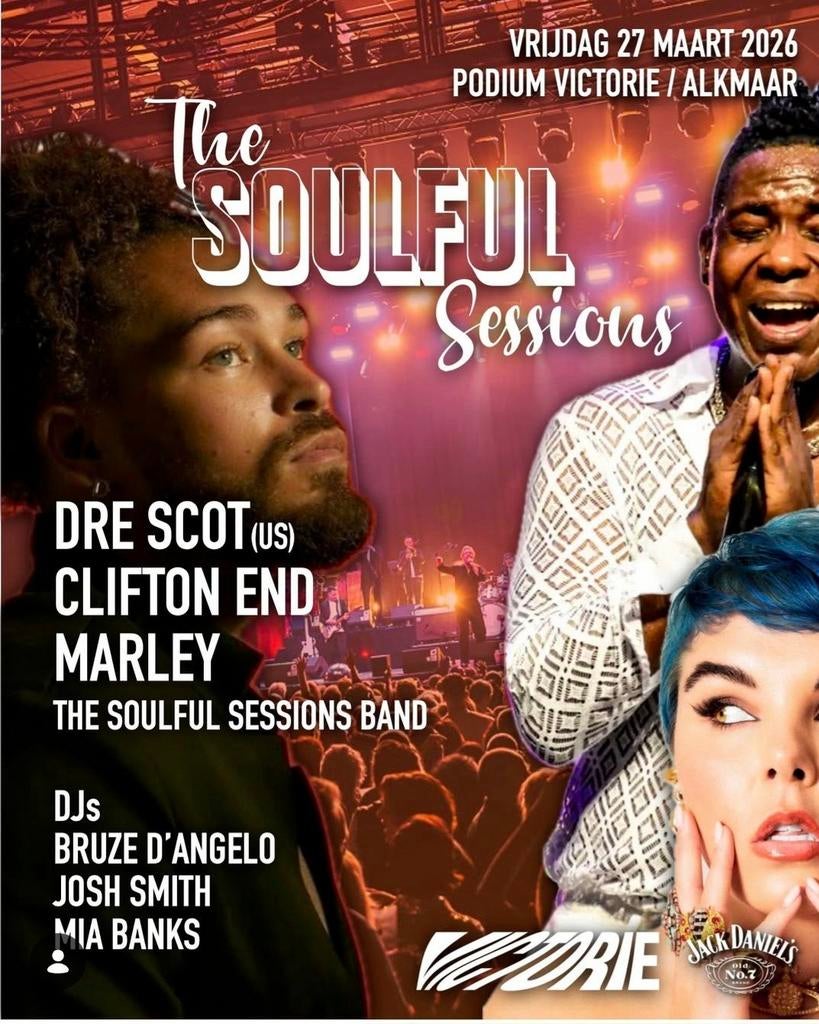 1 ticket voor Soulful Sessions 27 maart Victorie Alkmaar, Eén persoon