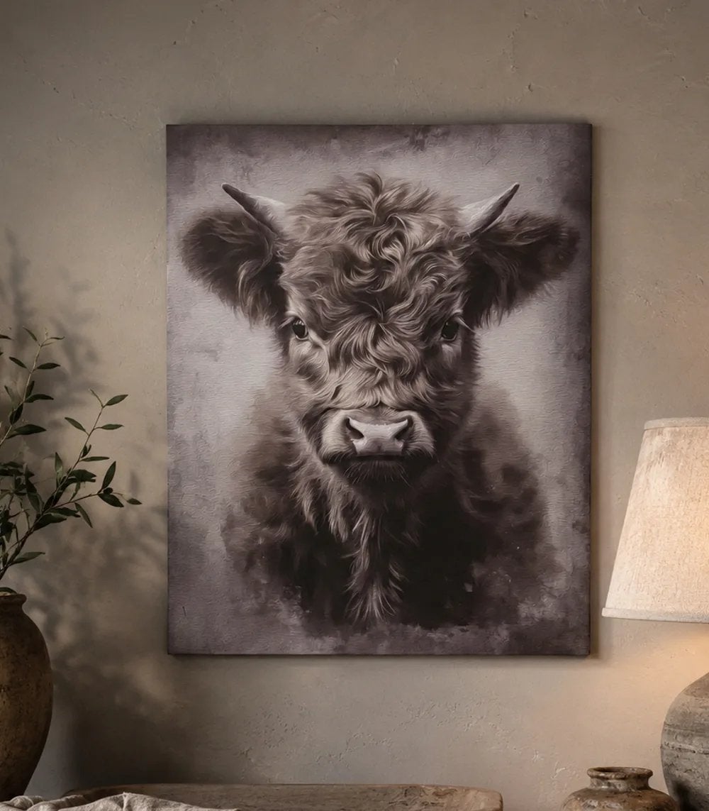 Landelijke Koeien Schilderij Print 4050 cm, Huis en Inrichting, Woonaccessoires | Schilderijen, Tekeningen en Foto's, Z, Nieuw