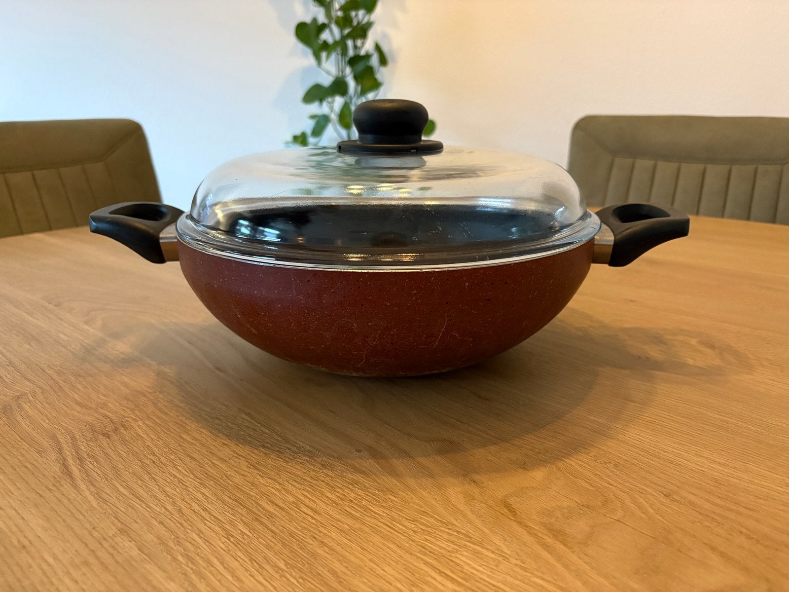 Sysas wokpan, Ophalen of Verzenden, Gebruikt, Rvs, Wok