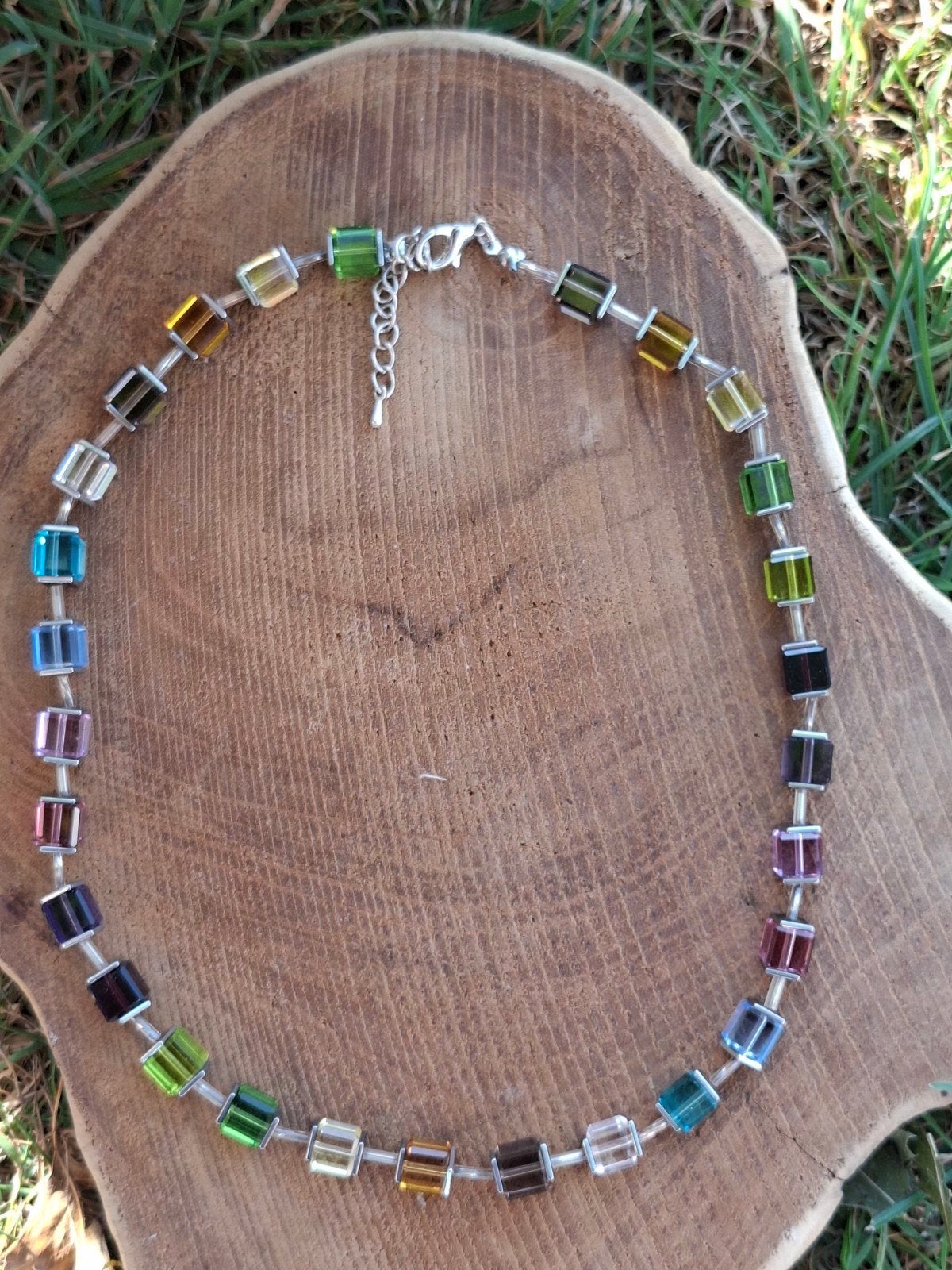 ketting design kubus kralen, Ophalen of Verzenden, Nieuw, Overige materialen