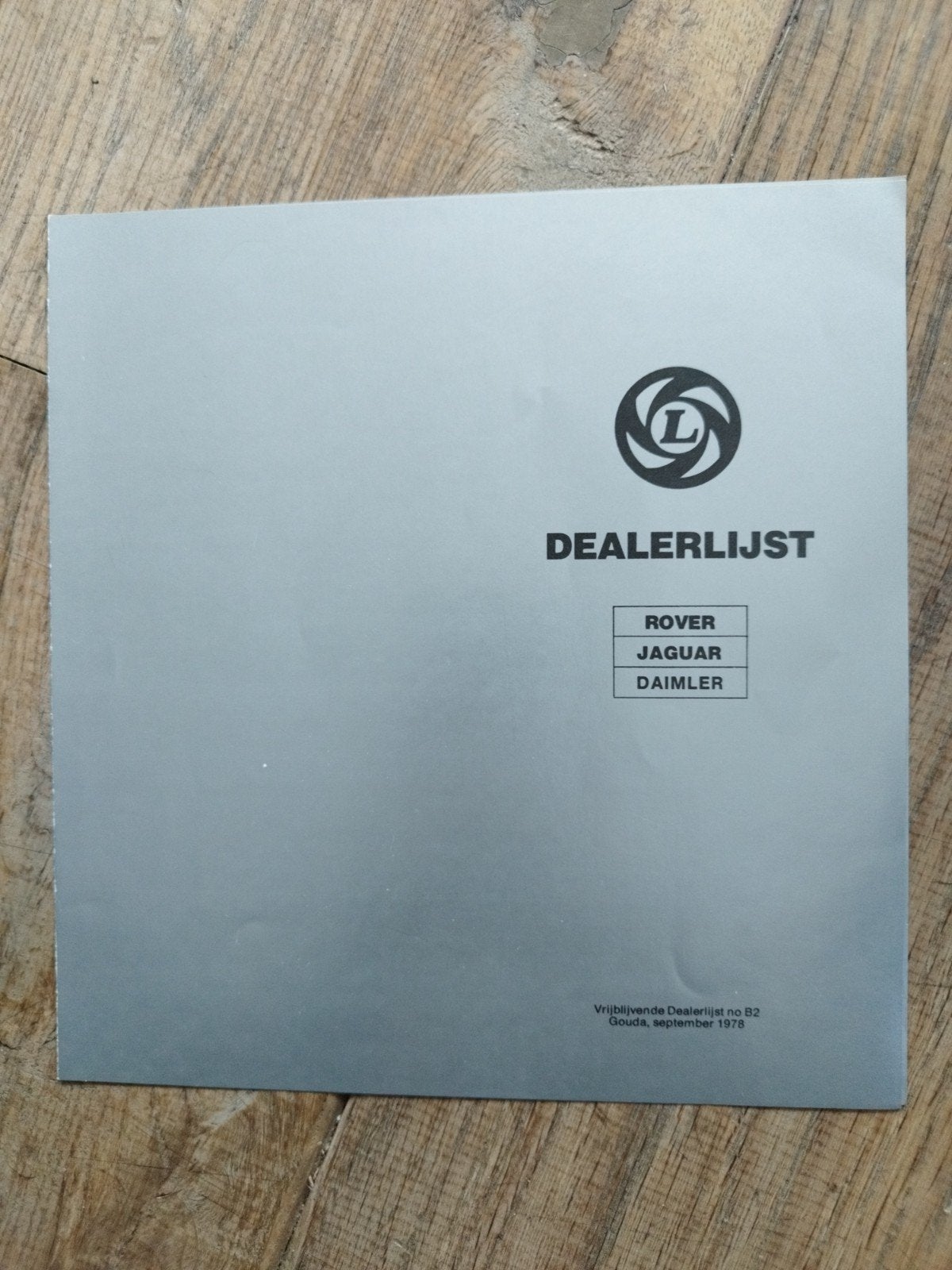 Dealerlijst Rover, Jaguar, Daimler - 1978 (Druk B2), Ophalen of Verzenden, Zo goed als nieuw, Overige merken, Rover, Jaguar, Daimler