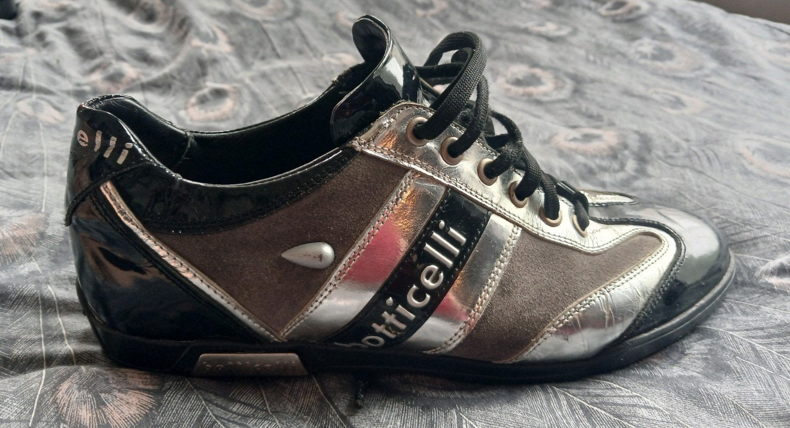 Roberto Botticelli sneakers zwart grijs zilver 41 NIEUW, Roberto Botticelli, Nieuw, Ophalen of Verzenden, Sneakers of Gympen