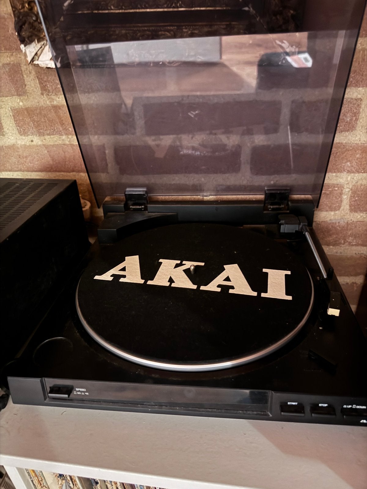Meubel, versterker, speler en speakers excl. platen, Ophalen, Gebruikt, Hout, Cd's